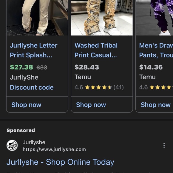 Female, joggers, print - Picture 3 of 3